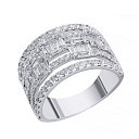 Кольцо из белого золота с бриллиантами