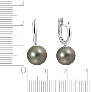 Серьги из белого золота с жемчугом