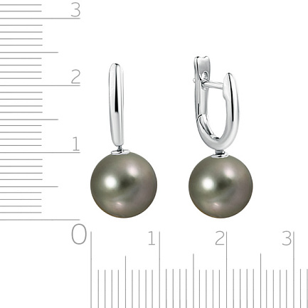 Серьги из белого золота с жемчугом