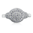 Кольцо из серебра с фианитом