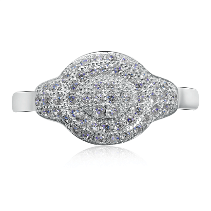 Кольцо из серебра с фианитом