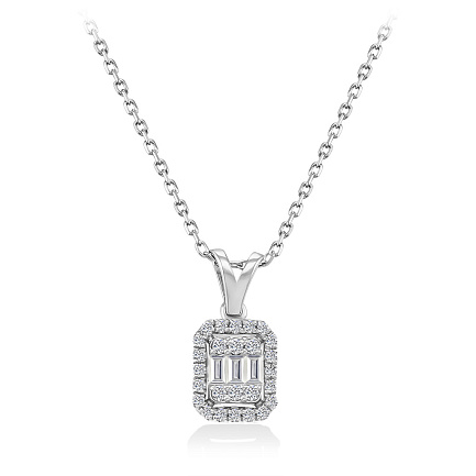 Колье из белого золота с бриллиантами