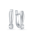 Серьги из белого золота с бриллиантами