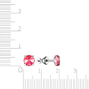 Серьги из серебра с фианитом