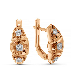 Серьги из красного золота
