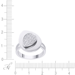 Кольцо из белого золота с бриллиантами