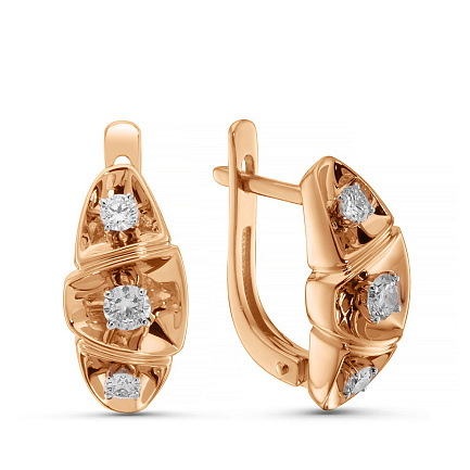 Серьги из красного золота