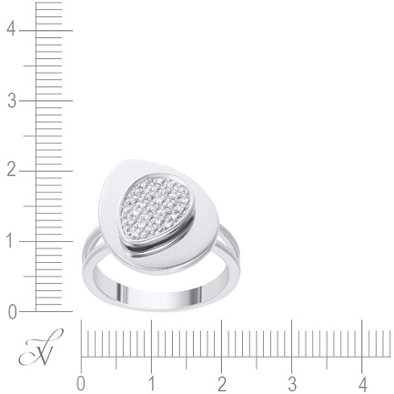 Кольцо из белого золота с бриллиантами