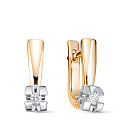 Серьги из красного золота с бриллиантами