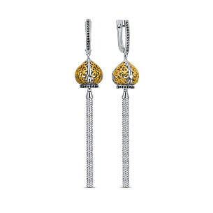 Серьги с английским замком из серебра