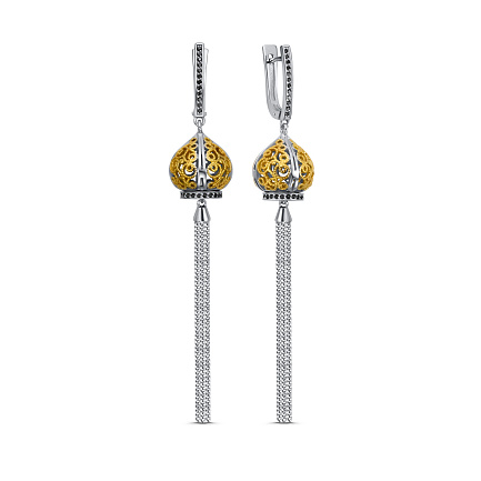 Серьги с английским замком из серебра