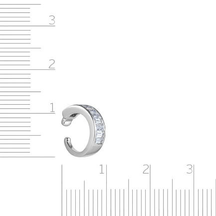 Кафф из серебра с фианитом