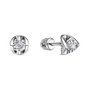 Серьги из белого золота с бриллиантами