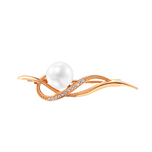 Брошь из красного золота