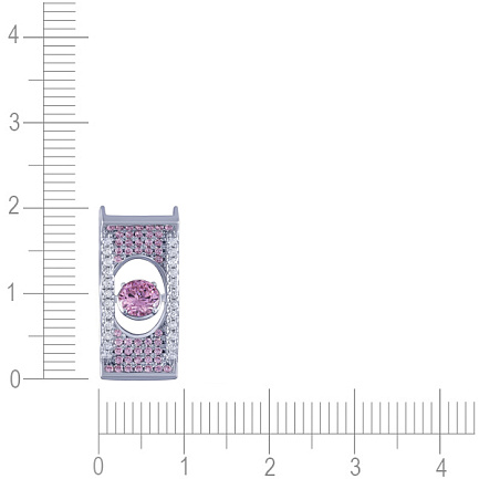 Подвеска из серебра с фианитом