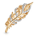 Брошь из красного золота с бриллиантами