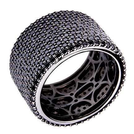 Кольцо из белого золота с бриллиантами