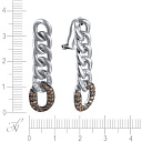 Серьги из белого золота с бриллиантами