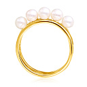 Кольцо из желтого золота с жемчугом