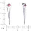 Серьги из белого золота с бриллиантами