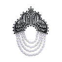 Брошь из серебра с жемчугом