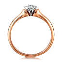 Кольцо из красного золота с бриллиантом