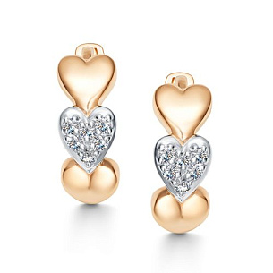 Серьги из красного золота