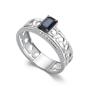 Кольцо из белого золота с бриллиантом