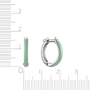 Серьги с английским замком из серебра с кварцем