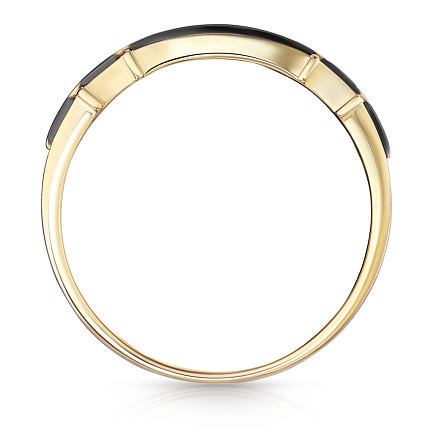 Кольцо из желтого золота с фианитом