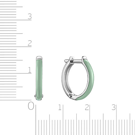 Серьги с английским замком из серебра с кварцем