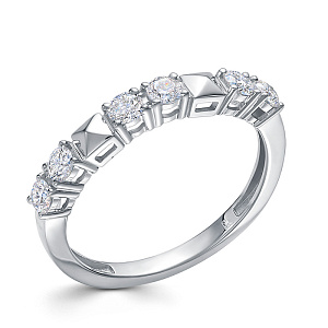 Кольцо из белого золота с бриллиантами