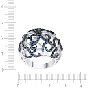 Кольцо из белого золота с сапфирами