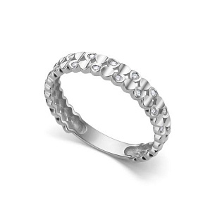 Кольцо из белого золота с бриллиантом