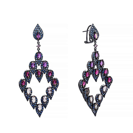 Серьги из золота с сапфирами