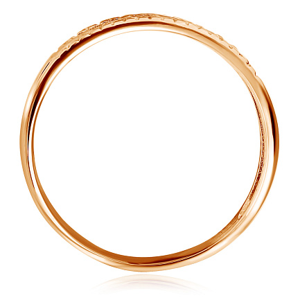 Кольцо из красного золота с фианитом