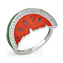 Кольцо из серебра с фианитами