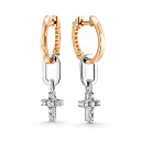 Серьги из красного золота с бриллиантами