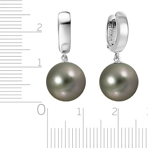 Серьги из белого золота с жемчугом