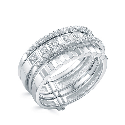 Кольцо из белого золота с бриллиантами