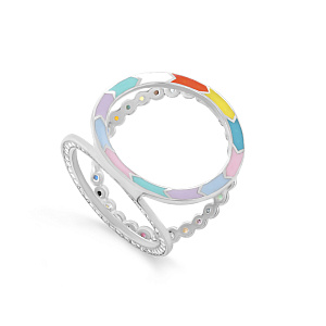 Кольцо из серебра с фианитами