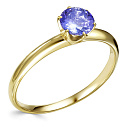 Кольцо из золота с танзанитом