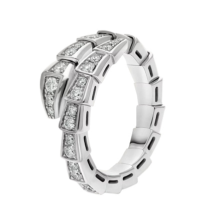 Кольцо из белого золота с бриллиантами