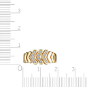 Кольцо из серебра с позолотой, фианитом