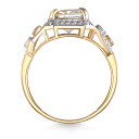 Кольцо из желтого золота с фианитом