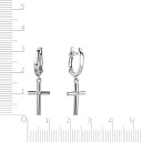 Серьги с английским замком из серебра