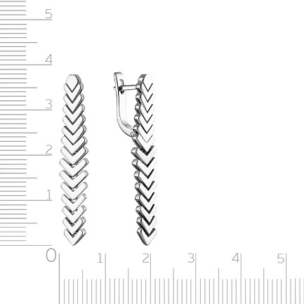 Серьги с английским замком из серебра