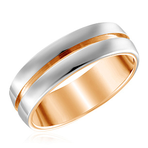 Кольцо обручальное из красного золота