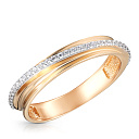 Кольцо из красного золота с фианитом