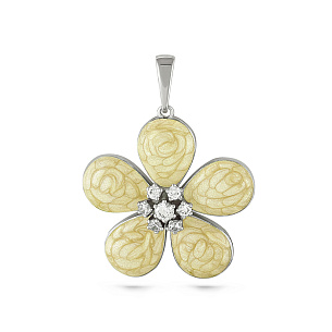 Подвеска из серебра с фианитами